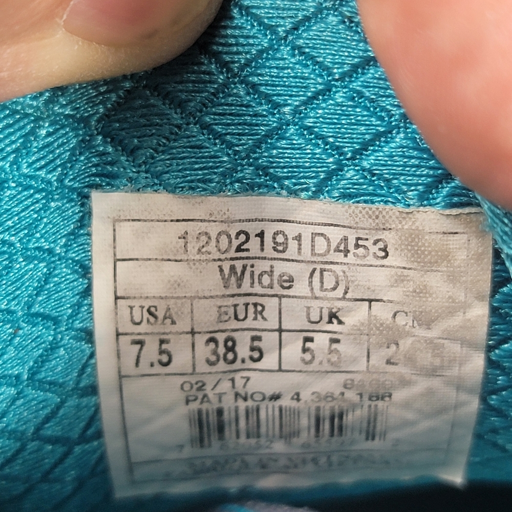 Brooks Ariel 16 Running Shoes Sneakers  Indigo Turquoise Womens 7.5 Wide - Picture 10 of 10